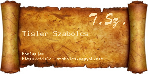 Tisler Szabolcs névjegykártya