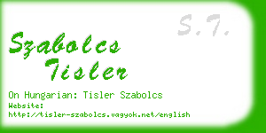 szabolcs tisler business card